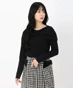 【SALE/50%OFF】STRAWBERRY-FIELDS ドレープオフショルダーニット ストロベリーフィールズ トップス ニット ベージュ ブラック ピンク【送料無料】(4)