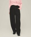 eL Long Belt Wide Pants ジーナシス パンツ その他のパンツ ブラック ブラウン【送料無料】