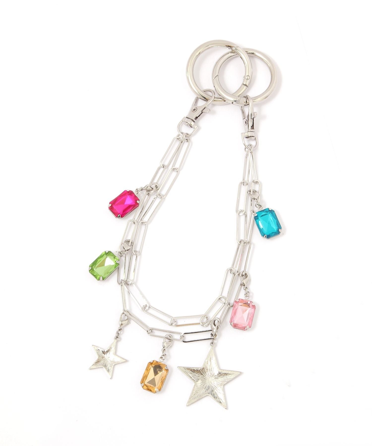 BAYFLOW チェーンビジューチャーム ベイフロー ファッション雑貨 チャーム・キーチェーン ゴールド シルバー