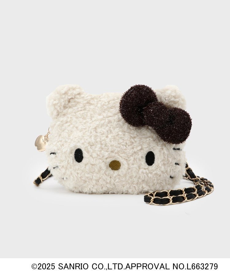 OPAQUE.CLIP 【ハローキティ】フェイス型2WAYふわふわミニショルダーバッグ オペークドットクリップ バッグ ショルダーバッグ ブラック ブラウン ホワイト ベージュ【送料無料】のサムネイル