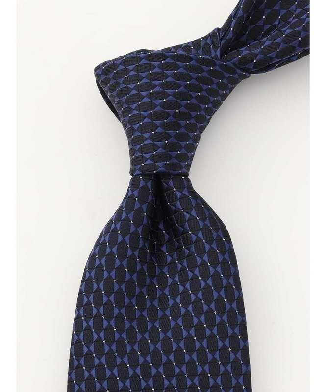 Aquascutum MEN ハニカムパターン小剣クレスト アクアスキュータム スーツ・フォーマル ネクタイ・蝶ネクタイ ネイビー ピンク【送料無料】