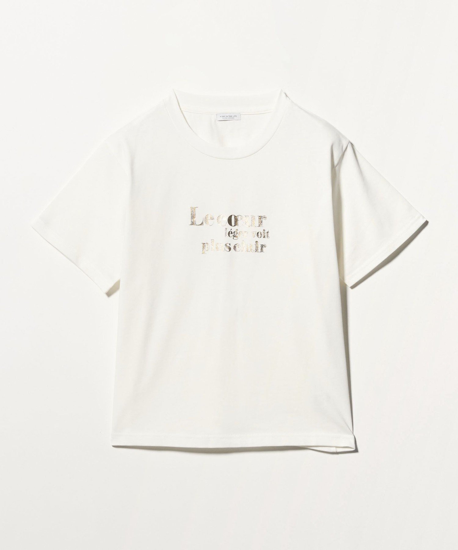 a day in the life ハクプリント ショートスリーブTシャツ ＜A DAY IN THE LIFE＞ ユナイテッドアローズ アウトレット トップス カットソー・Tシャツ グレー ホワイト