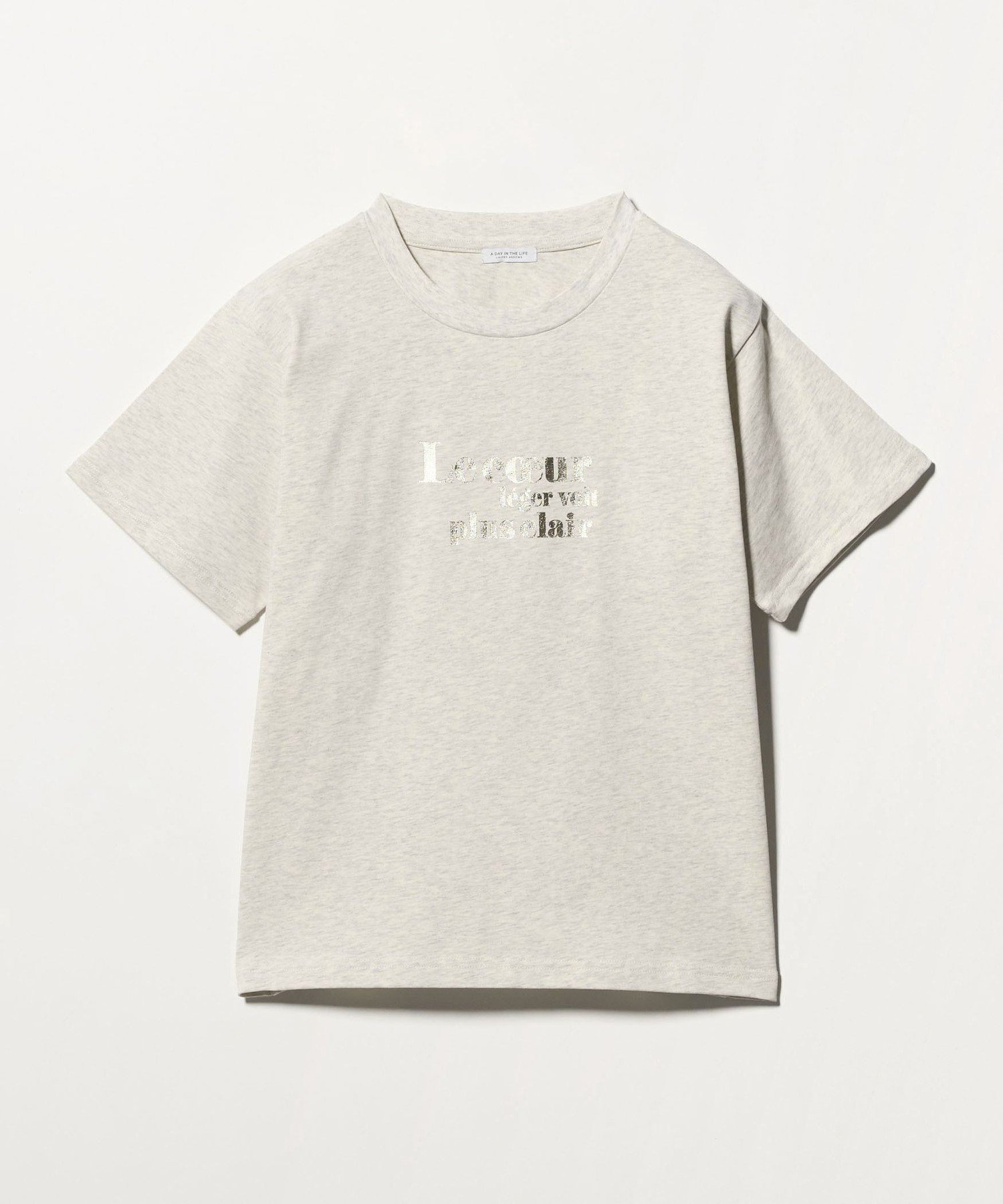 a day in the life ハクプリント ショートスリーブTシャツ ＜A DAY IN THE LIFE＞ ユナイテッドアローズ アウトレット トップス カットソー・Tシャツ グレー ホワイト