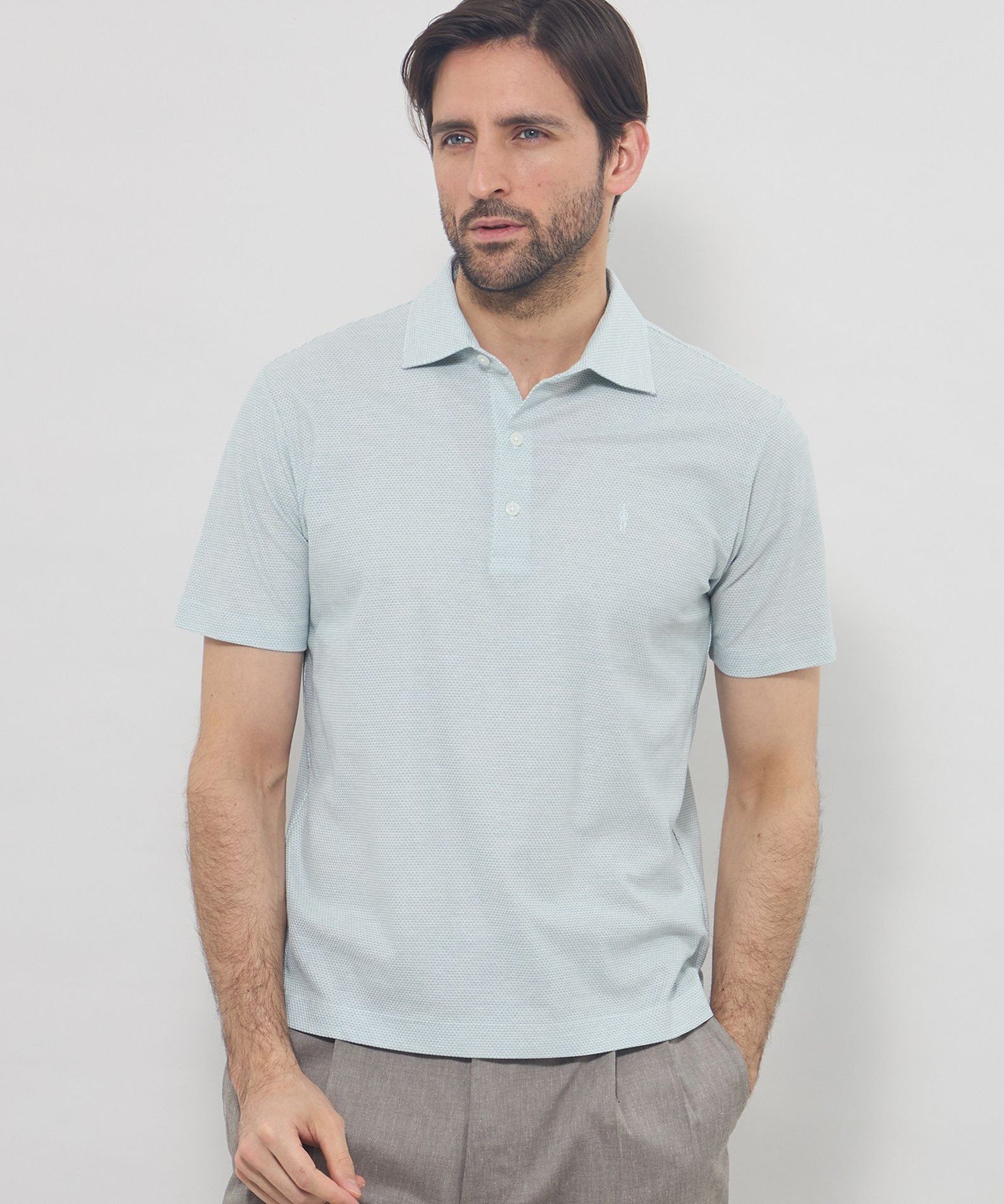 【LEON掲載】【Brighton Polo】ブライトンポロシャツ マッキントッシュ ロンドン トップス ポロシャツ ブルー イエロー パープル