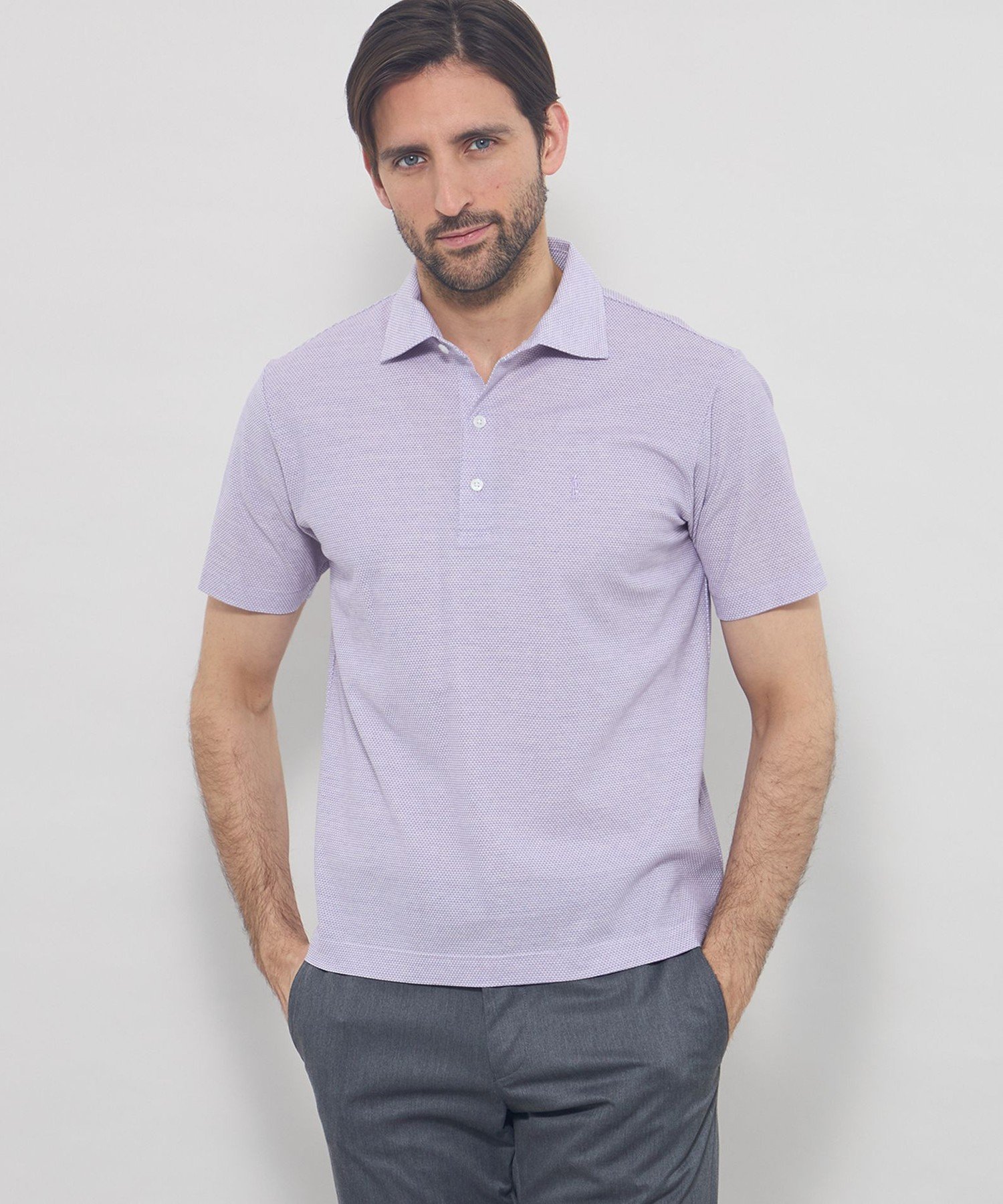 MACKINTOSH LONDON 【LEON掲載】【Brighton Polo】ブライトンポロシャツ マッキントッシュ ロンドン トップス ポロシャツ ブルー イエロー パープル【送料無料】（楽天・Rakuten Fashion）