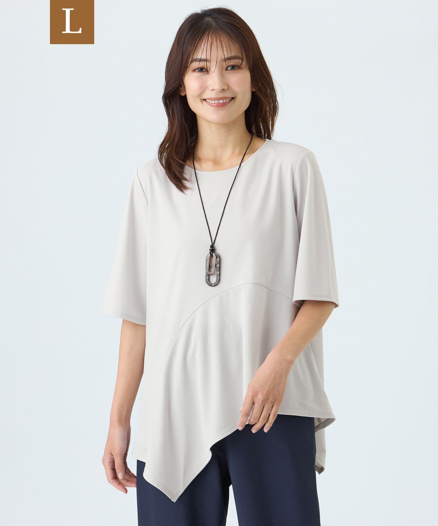 TRANS WORK 【L】【ウォッシャブル・吸水速乾・接触冷感・防しわ(着用じわ)】GARUDA TWISTY COMPACTカットソー サンヨー エルサイズ トップス カットソー・Tシャツ ブラウン