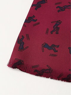 Beams Plus Silk Cricket Scarf 11-45-0782-107: Red Beams Plus Silk Cricket Scarf 11-45-0782-107: Red