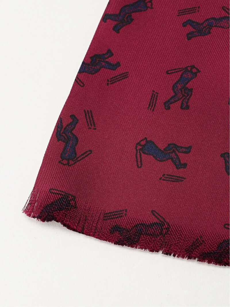 Beams Plus Silk Cricket Scarf 11-45-0782-107: Red