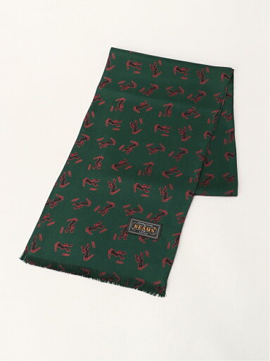 Beams Plus Silk Cricket Scarf 11-45-0782-107: Green Beams Plus Silk Cricket Scarf 11-45-0782-107: Green