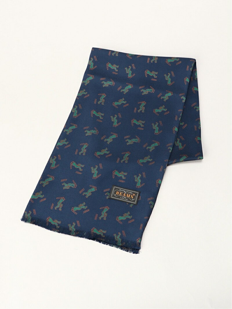 Beams Plus Silk Cricket Scarf 11-45-0782-107: Navy