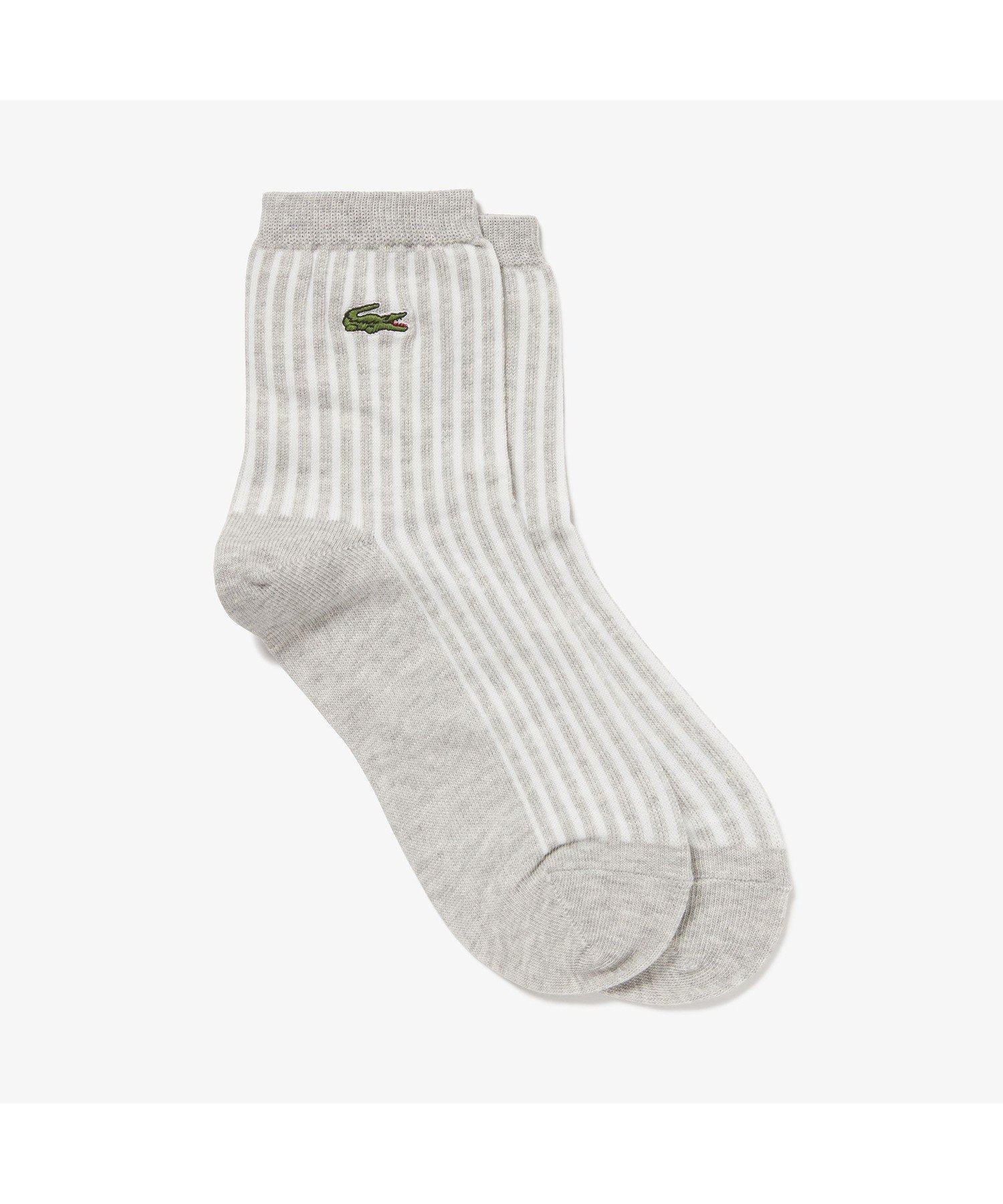 LACOSTE バイカラーストライプショートソックス ラコステ ファッショングッズ ソックス/靴下 ブルー グレー イエロー