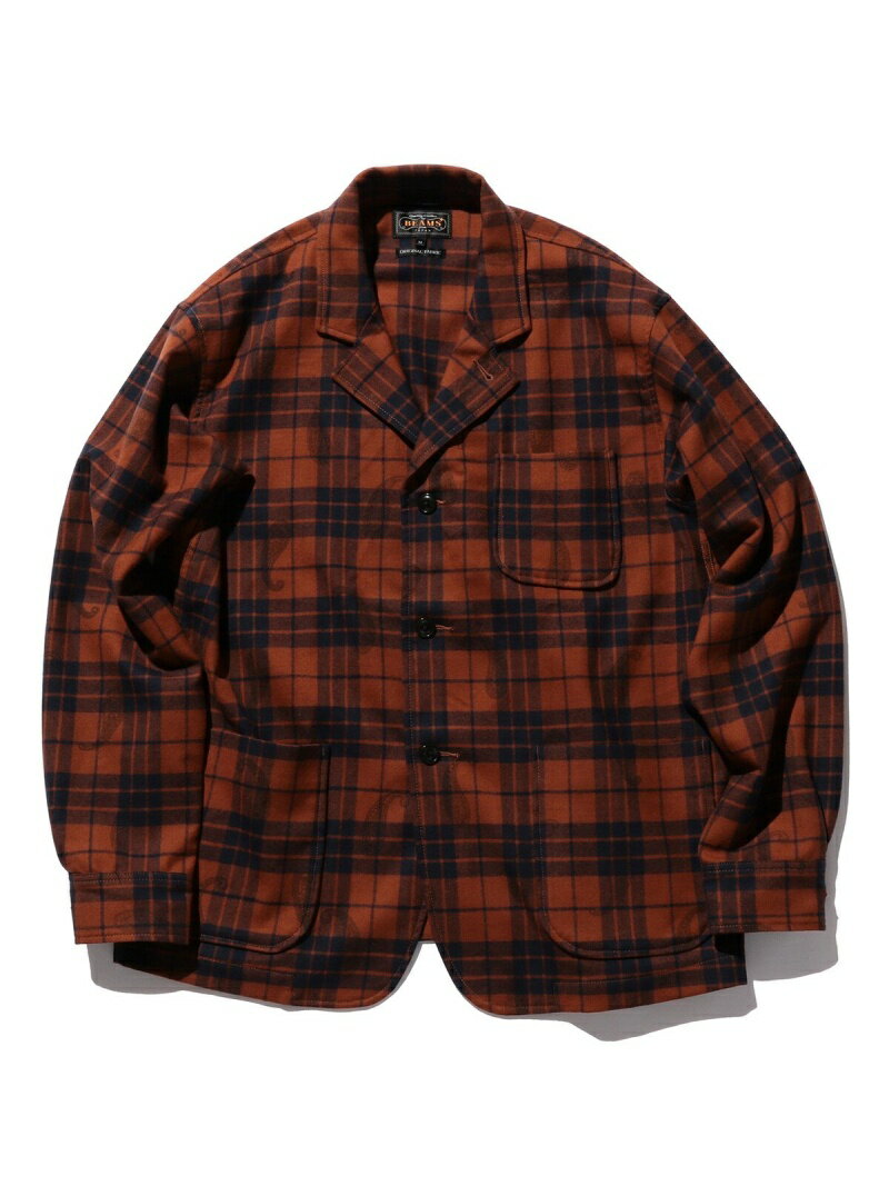 【SALE／60%OFF】BEAMS MEN BEAMS PLUS / ウール チェック ペイズリープリント 4ボタン カフス ジャケット ビームス アウトレット ジャ..