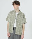 【SALE/30%OFF】LOVELESS オーナメントプリントショートスリーブシャツ ラブレス トップス シャツ・ブラウス ブルー ブラック【送料無料】