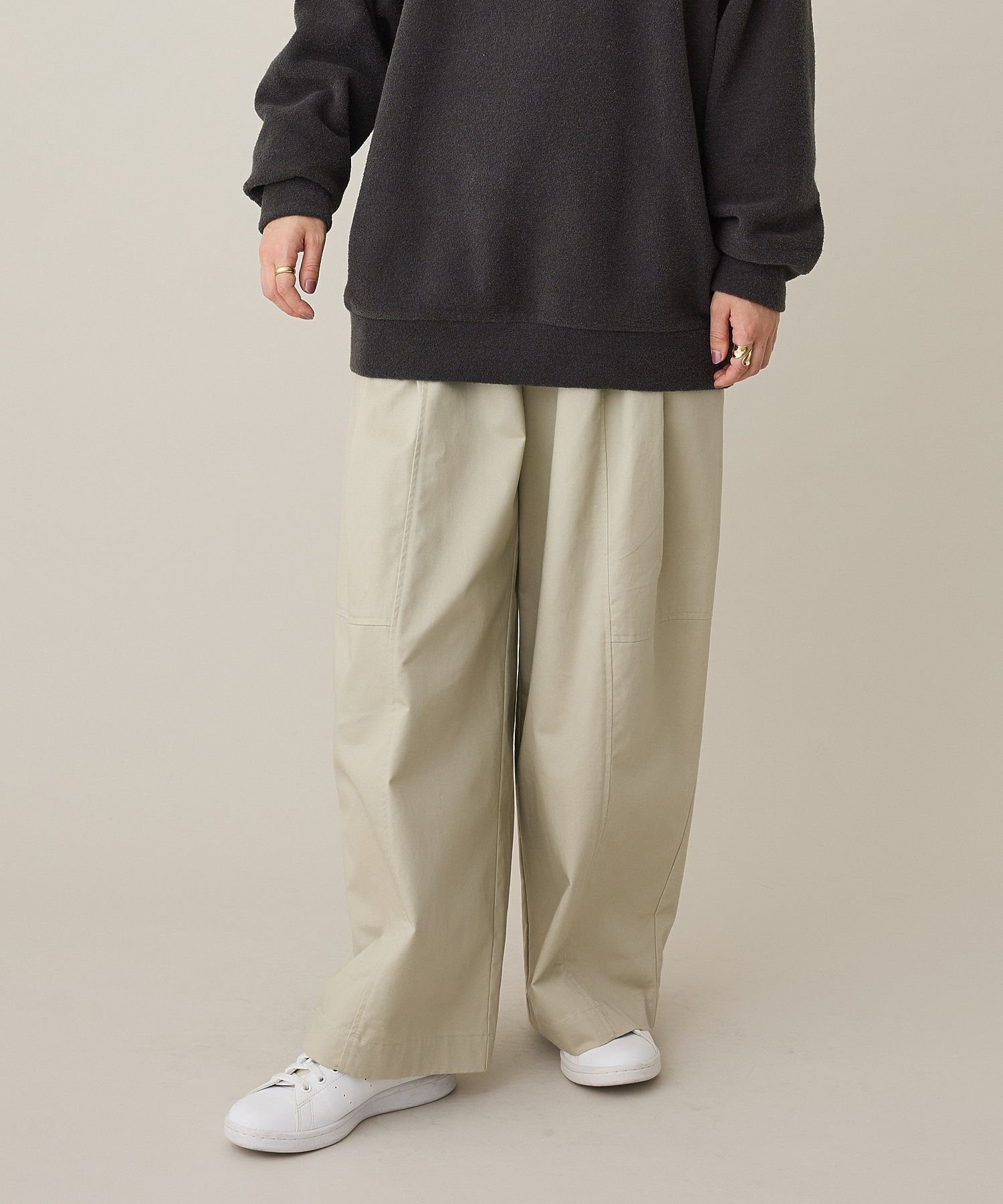 CRAFT STANDARD BOUTIQUE ワイドカーブチノパンツ クラフトスタンダードブティック パンツ その他のパンツ ブラウン カーキグリーン【送料無料】のサムネイル