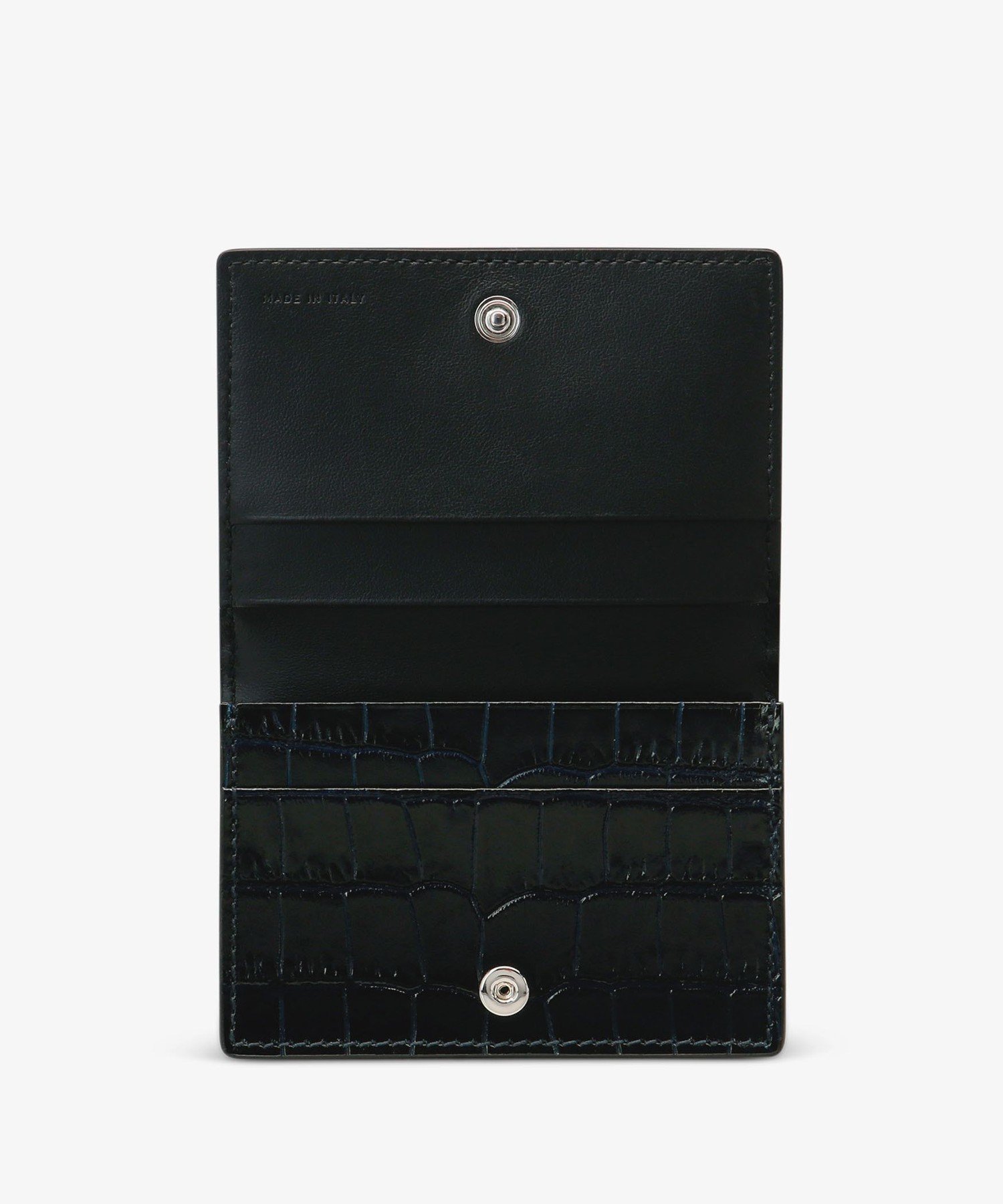 SMYTHSON Mara Folded Card Case With Snap Closure スマイソン 財布・ポーチ・ケース 名刺入れ・カードケース ネイビー【送料無料】