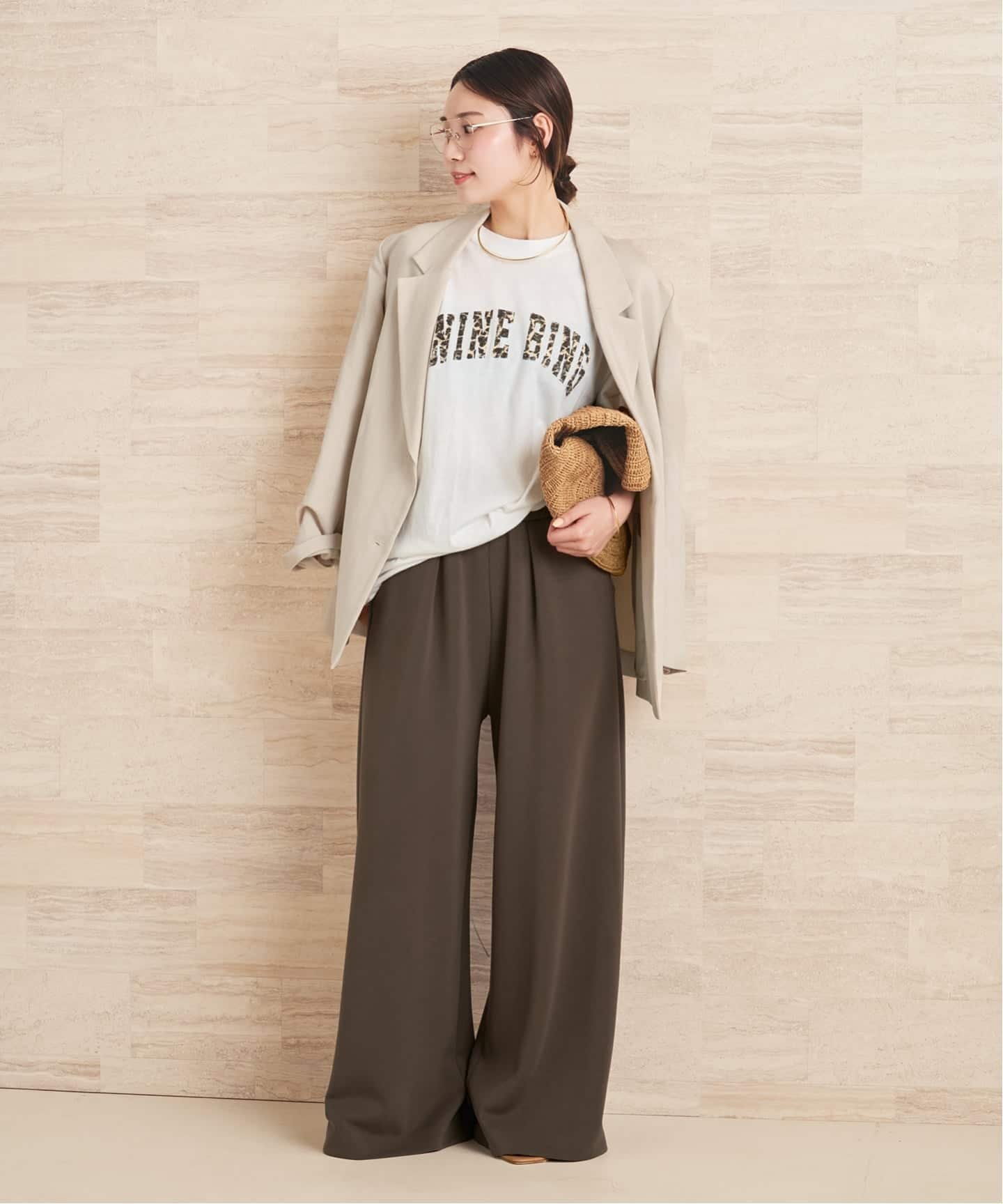 plage ANINE BING / アニービン WLKER TEE ANINE BING LEOPARD Tシャツ プラージュ トップス カットソー・Tシャツ ホワイト【送料無料】