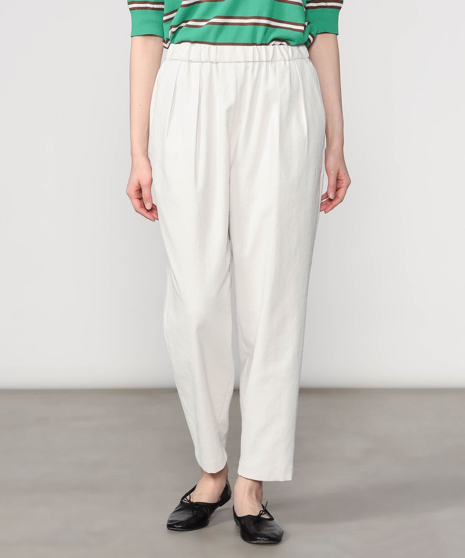 Bshop MORRIS & SONS ｜ タックイージーパンツ WOMEN ビショップ パンツ その他のパンツ カーキグリーン