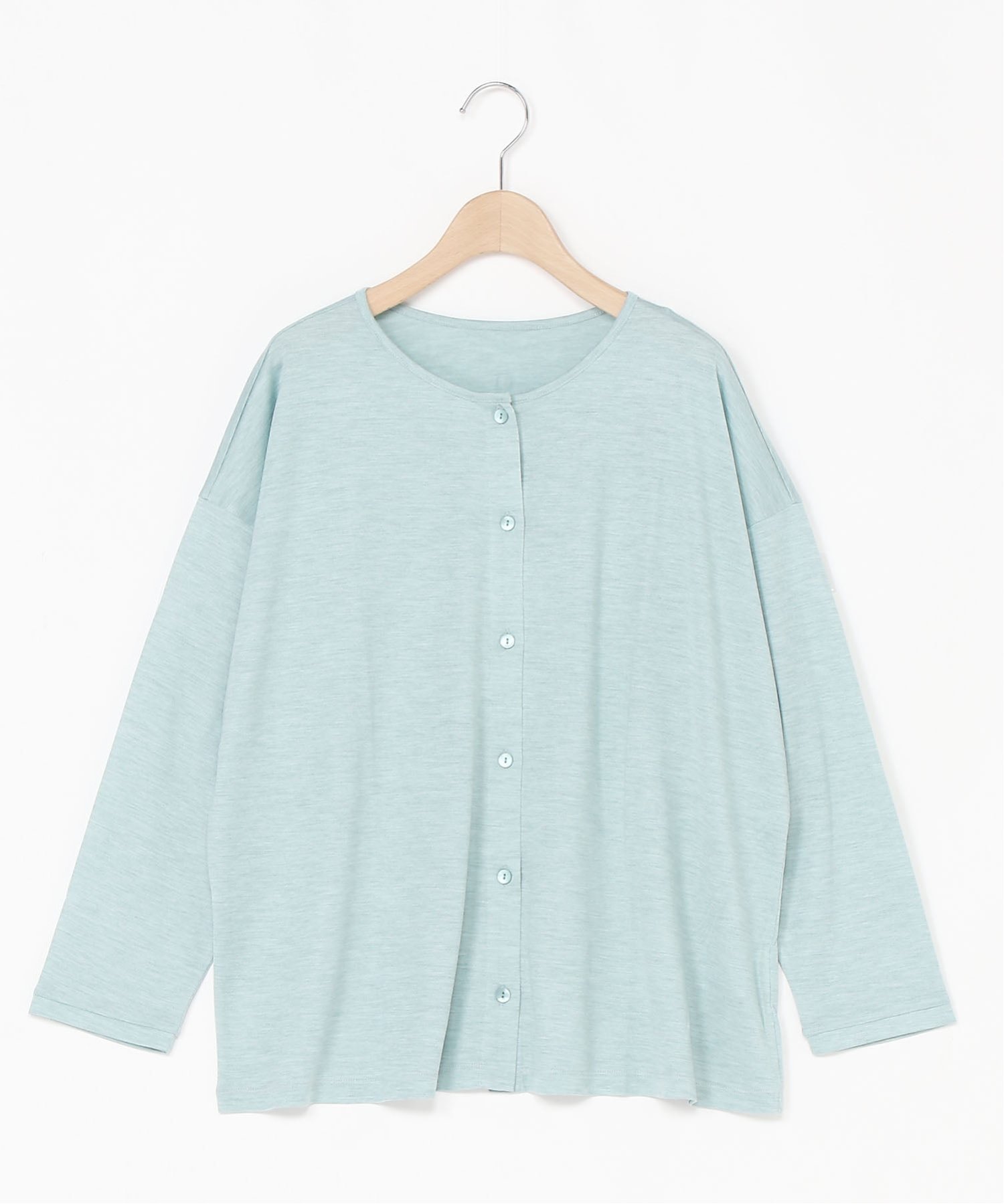 KID BLUE (W)26トップシルク天竺 長袖トップス キッドブルー トップス カットソー・Tシャツ グリーン パープル