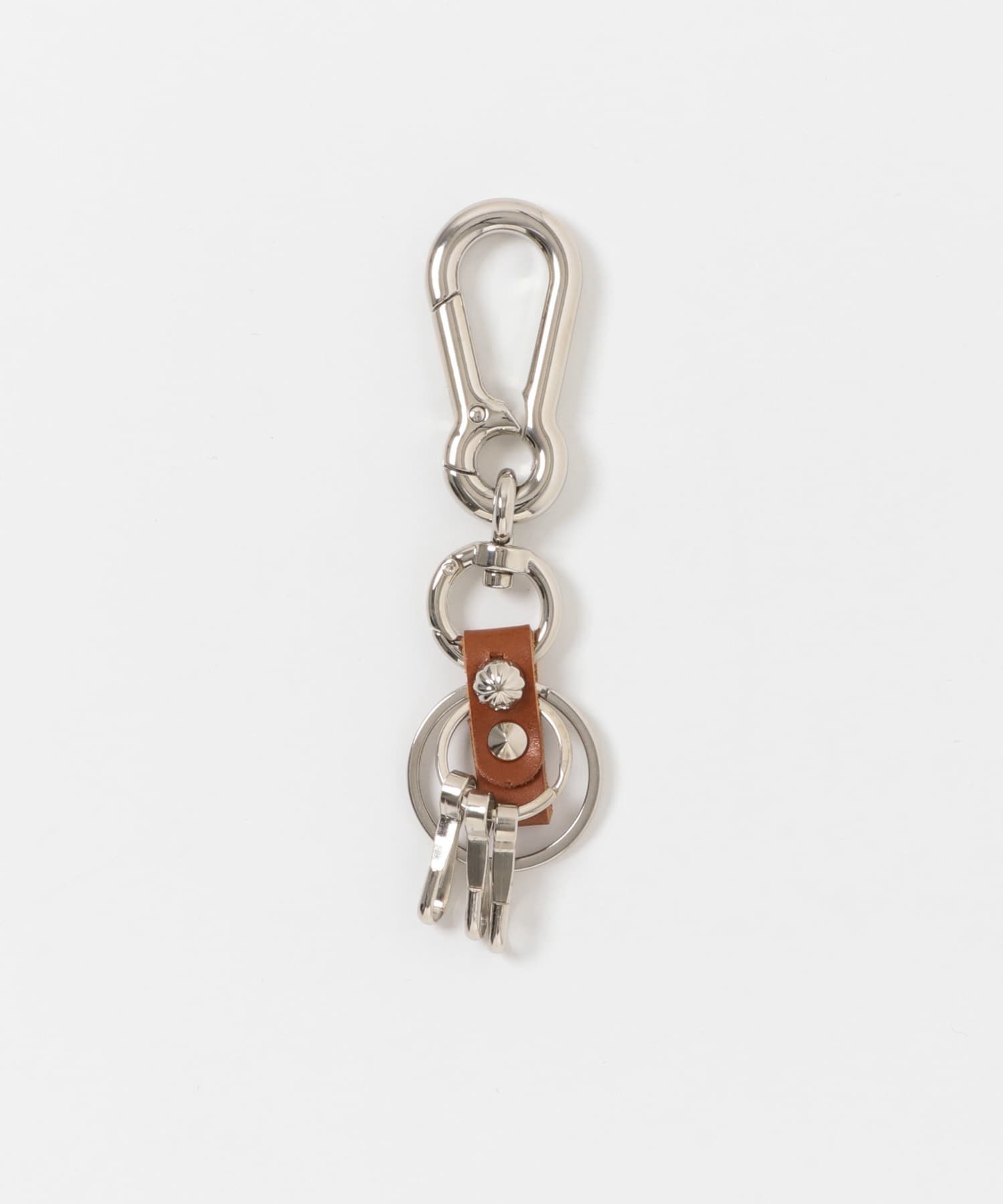 URBAN RESEARCH ITEMS Round Studs Key Holder アーバンリサーチアイテムズ ファッション雑貨 チャーム・キーチェーン ブラウン ブラック