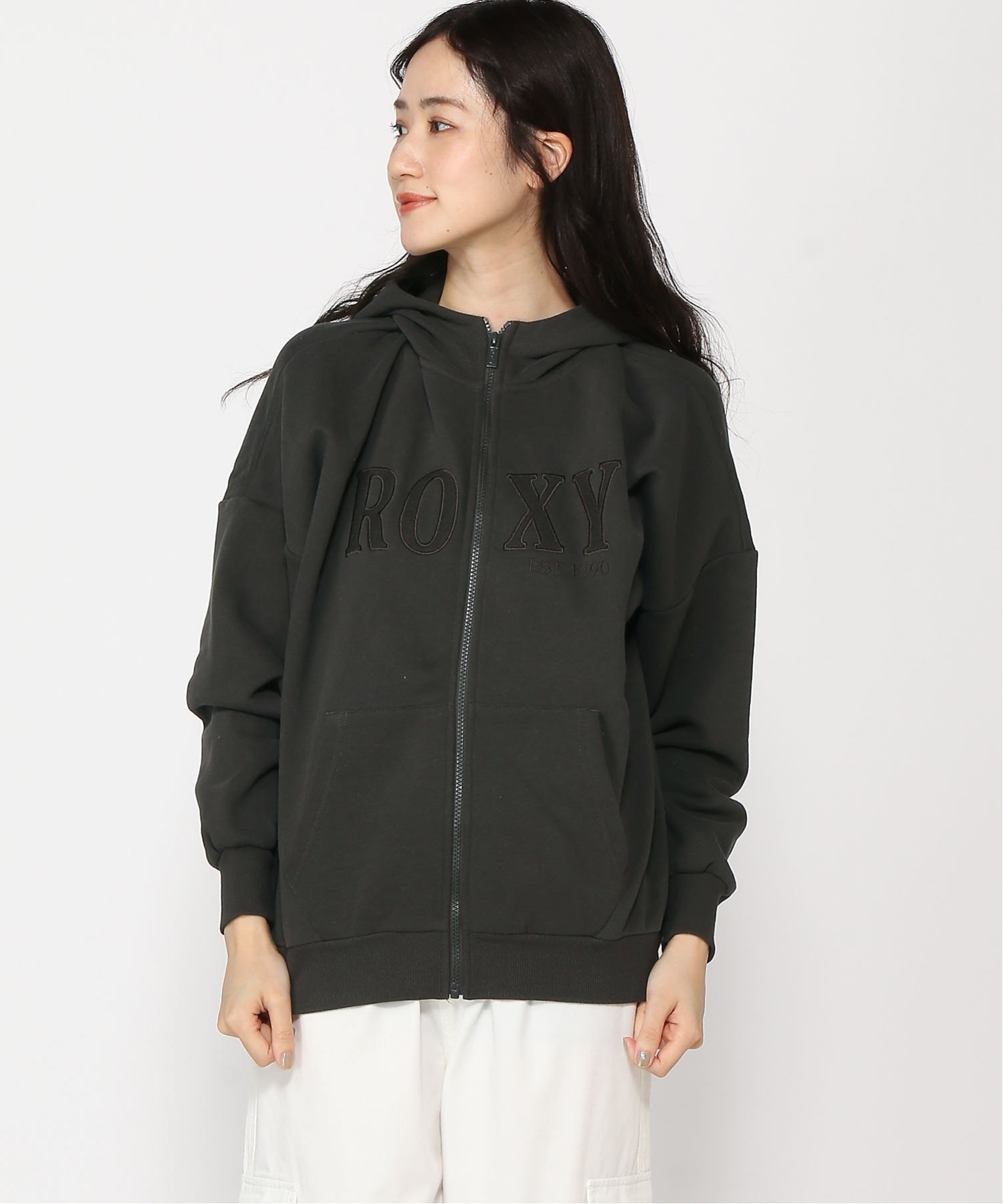 ロキシー パーカー レディース 【SALE／45%OFF】ROXY (W)JIVY ZIP ロキシー トップス パーカー・フーディー ブラック グリーン ホワイト【送料無料】