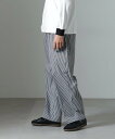 【SALE/50%OFF】NANO universe 「NJ/CLUB」HOMESTOCK ストライプパンツ ナノユニバース パンツ その他のパンツ ブルー ブラック【送料無料】