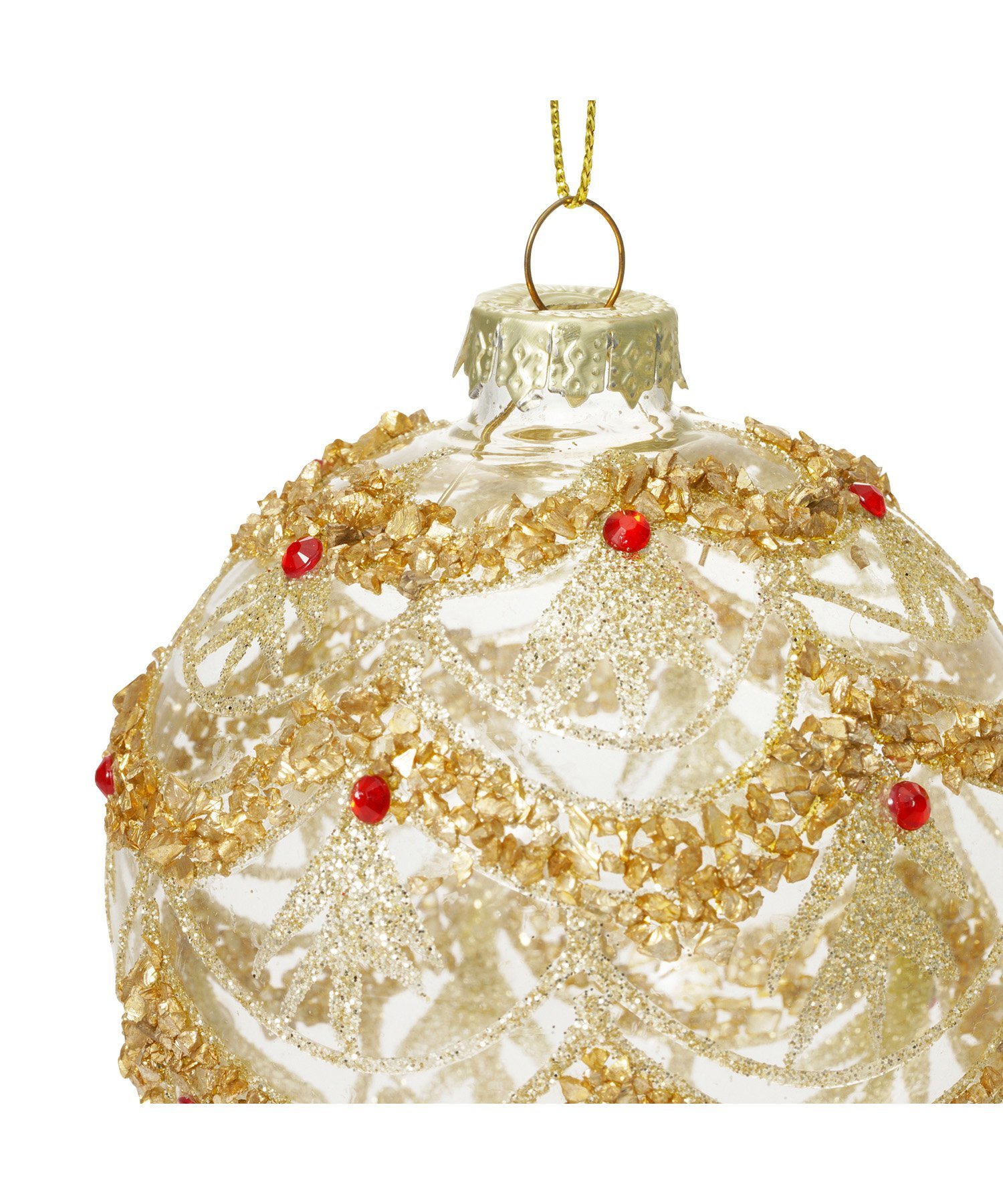 ガラスオーナメント クラッシュビーズ ゴールド