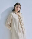 【SALE/22%OFF】Paul Stuart ラメジャガードストライプ ワンピース ポール・スチュアート ワンピース・ドレス ワンピース ネイビー ベージュ...