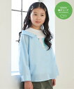 【SALE/10%OFF】ikka 【親子おそろい】フォトTドッキングブラウス(120~160cm) イッカ トップス シャツ・ブラウス ブルー グリーン