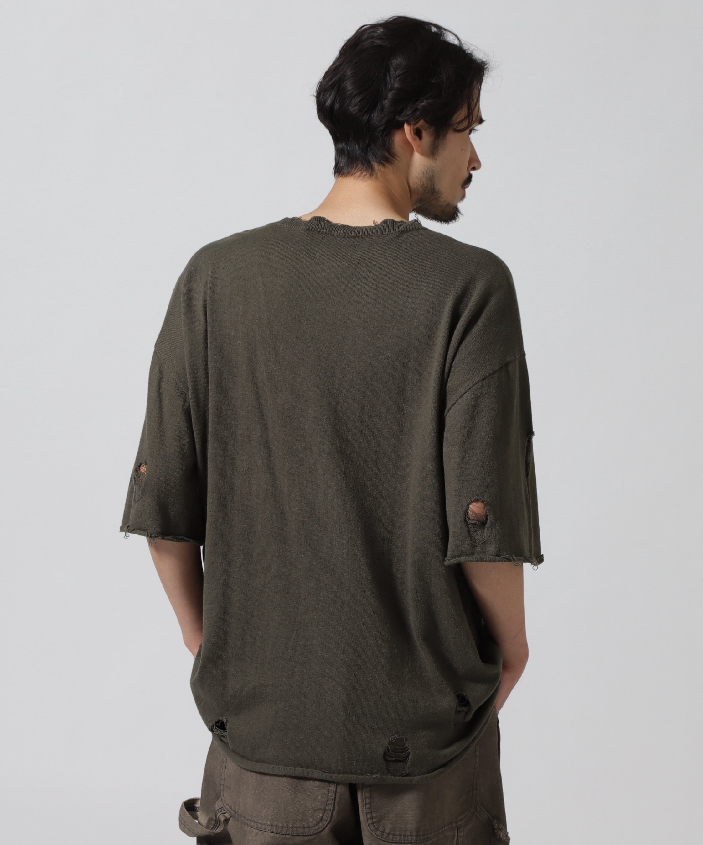 ROYAL FLASH FR(13)NDS/フレンズ/GRAPHIC KNIT TEE ロイヤルフラッシュ トップス カットソー・Tシャツ ブラック カーキグリーン【送料無料】