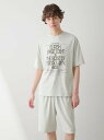 【SALE/30%OFF】gelato pique 【HOMME】【接触冷感】フローズンレーヨンロゴプリントTシャツ&ハーフパンツセット ジェラートピケ トップ...