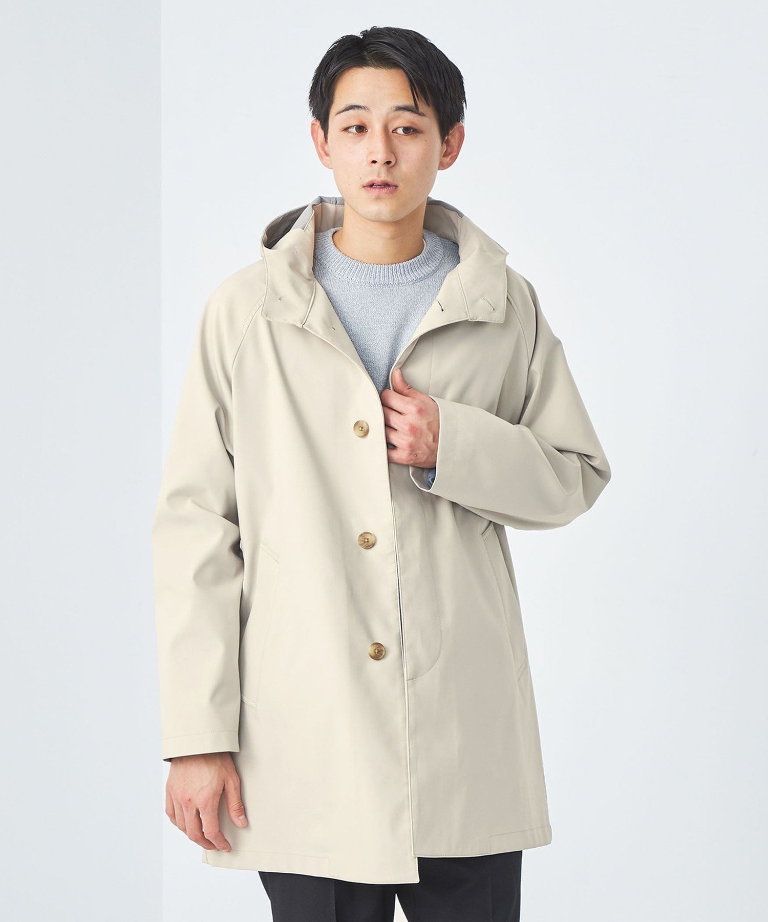 【SALE/50%OFF】UNITED ARROWS green label relaxing ポリエステル ボンディング フード コート ユナイテッドアローズ...