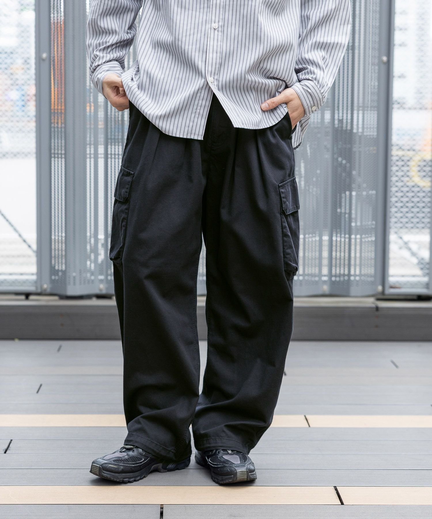 RAGEBLUE タックワイド/ミリタリーカーゴパンツ レイジブルー パンツ その他のパンツ ホワイト ブラック ネイビー カーキグリーン