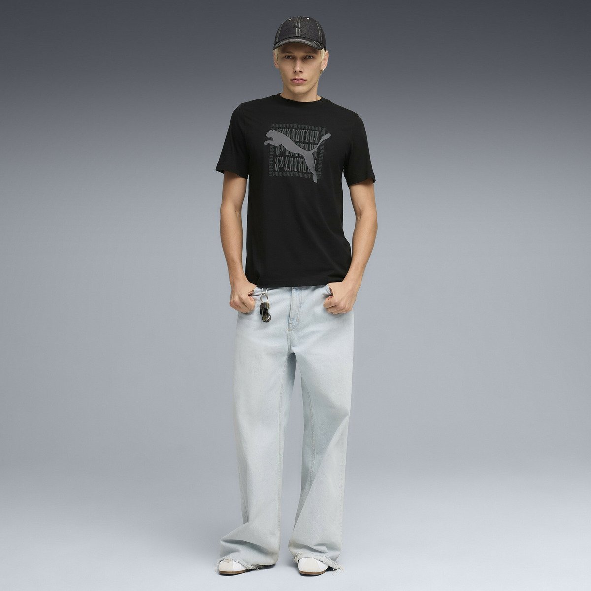 メンズ グラフィック プーマ ワーディング 半袖 Tシャツ GRAPHIC Tee プーマ トップス カットソー・Tシャツ ブラック