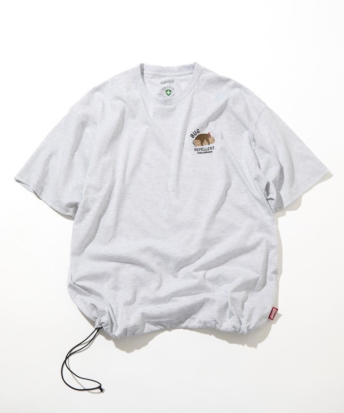 Coleman × FREAK'S STORE / コールマン 別注 ワンポイントロゴ インセクトシールド Tシャツ フリークスストア トップス カットソー・Tシャツ ホワイト グレー