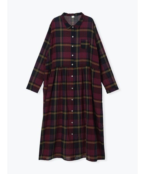 Hare no hi 先染めチェックワンピース ルディックパーク ワンピース・ドレス ワンピース