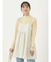 アースミュージック&エコロジー 服 レディース 【SALE／50%OFF】earth music&ecology ツイードキャミチュニック レディース/トップス/ビスチェ/春/24SS アースミュージック&エコロジー トップス カットソー・Tシャツ ホワイト ブラック ブルー