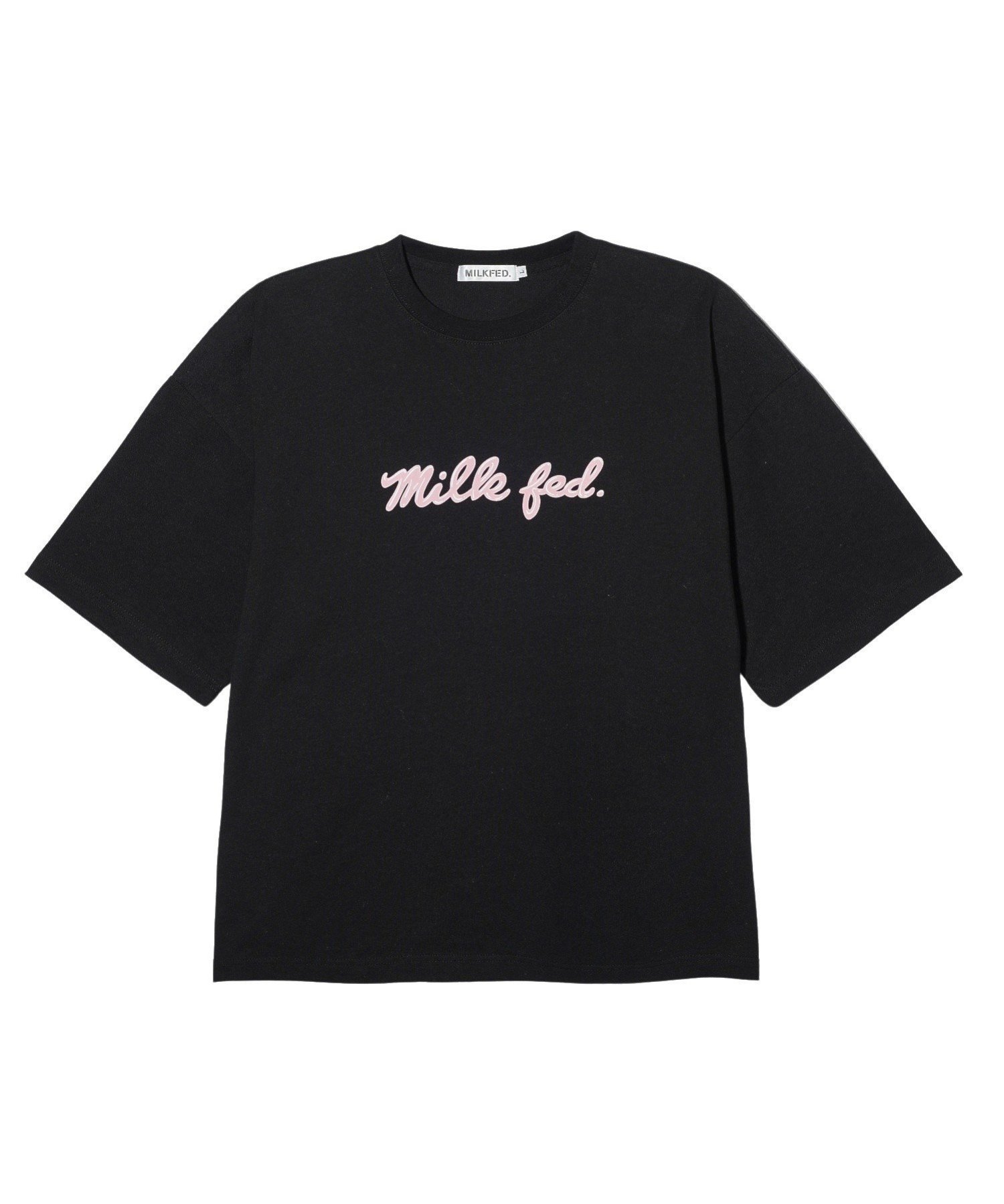 MILKFED. ICING LOGO WIDE S/S TEE MILKFED. ミルクフェド トップス カットソー Tシャツ ブラック ブルー ピンク ホワイト【送料無料】