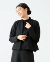 【SALE/20%OFF】MELROSE CLAIRE 【noir】入卒園式・卒業式・入学式・お仕事にも困らない カットツィードトッパーカーディガン(一部WEB...