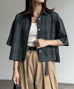 CPCM 【U.S. POLO ASSN.】短丈シャツ シーピーシーエム トップス シャツ・ブラウス グリーン ホワイト ブラウン グレー ブルー【送料無料】