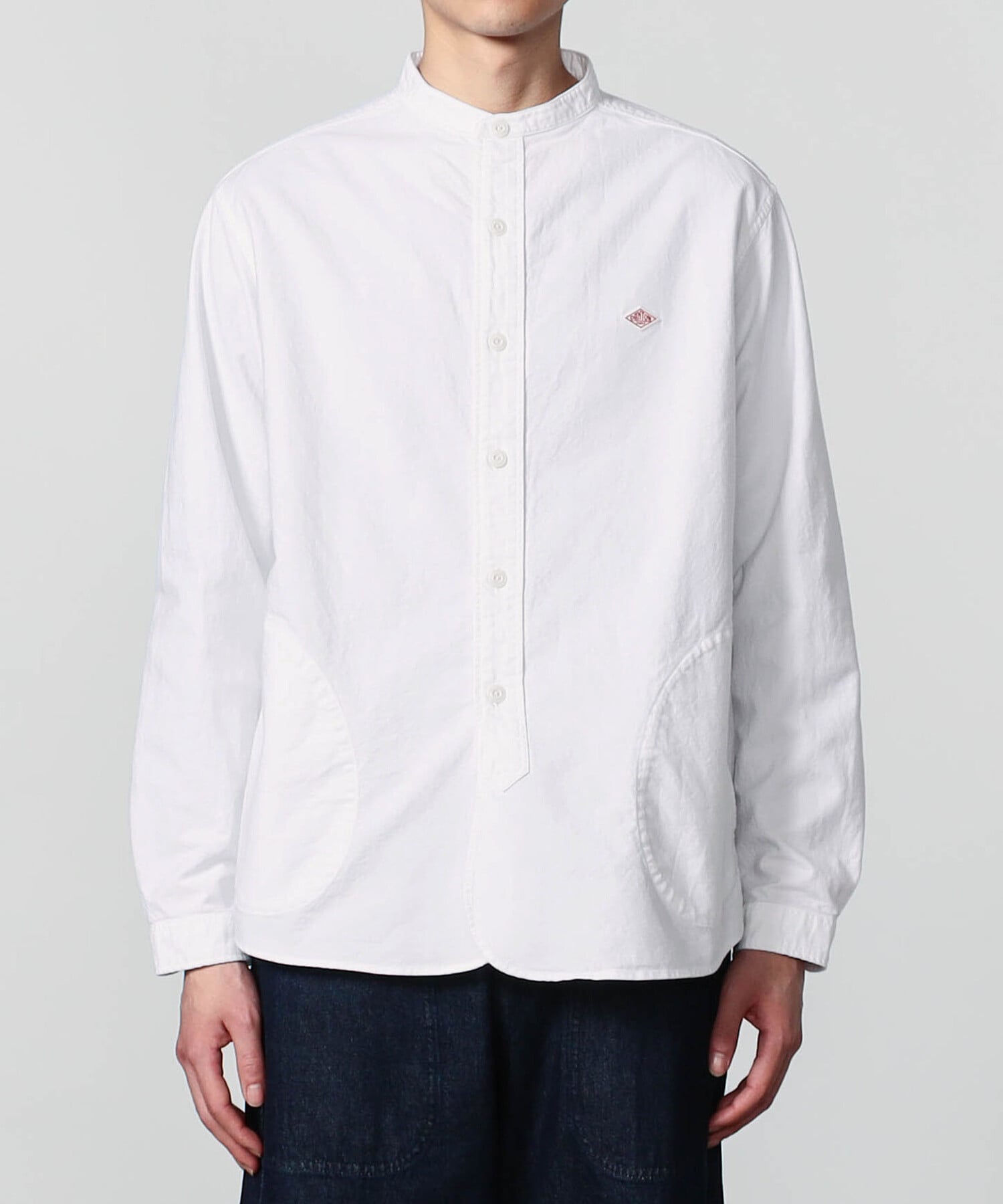 Bshop DANTON ｜ オックスフォード バンドカラーシャツ SOLID MEN ビショップ トップス シャツ・ブラウス ホワイト【送料無料】