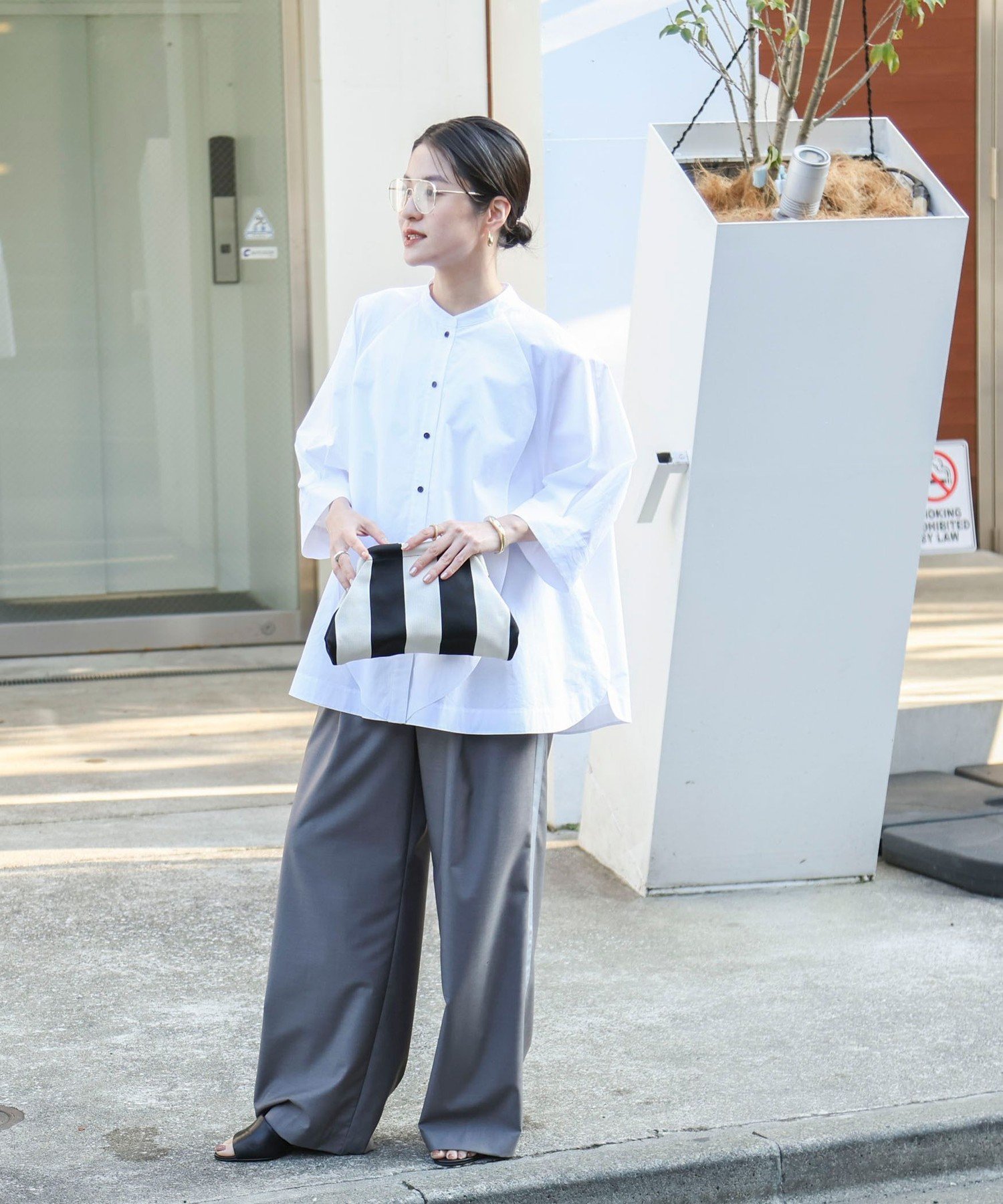MAQWEL 【MAQWEL/マクウェル】ウォッシャブルラインパンツ ノーリーズ パンツ その他のパンツ ベージュ【送料無料】