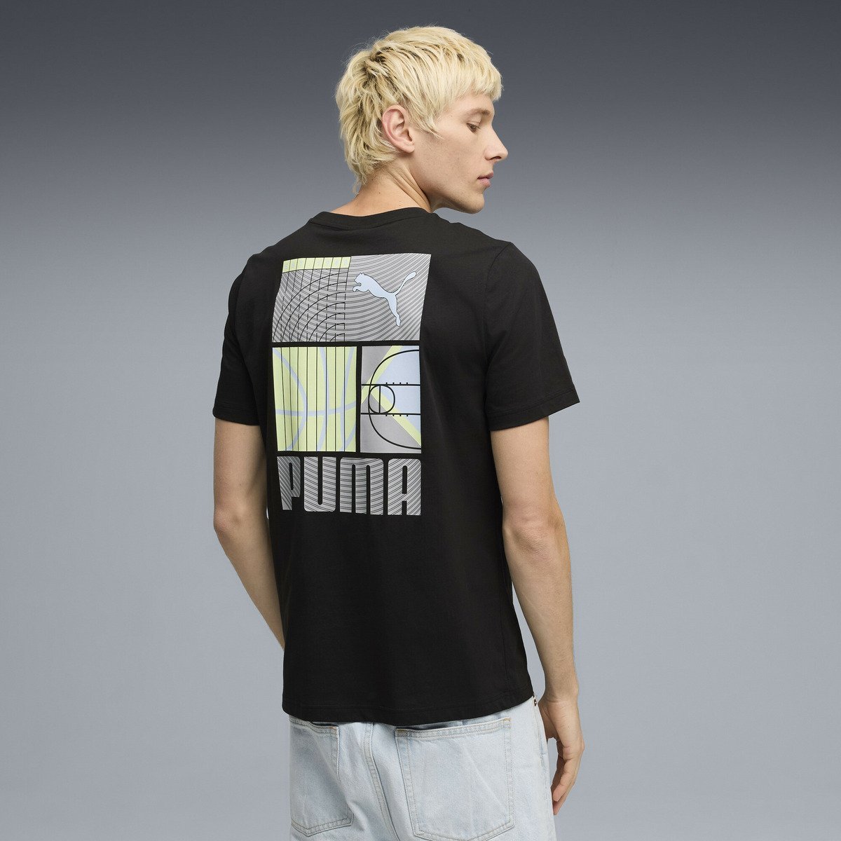 メンズ グラフィック スポーツ 半袖 Tシャツ GRAPHIC Tee プーマ トップス カットソー・Tシャツ ブラック