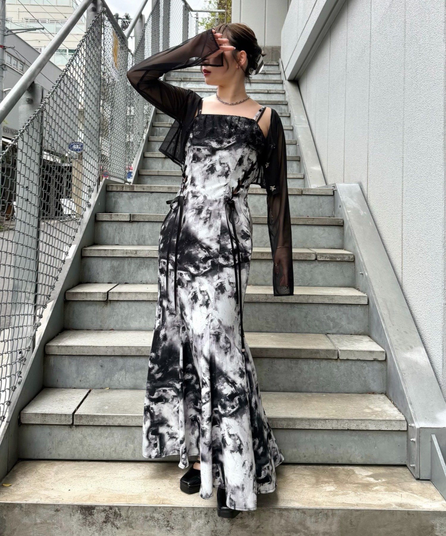 【SALE／15%OFF】RMAF 【Mavie..7】《S,Mサイズ展開》サイドレースUPジャンスカ リマインドミーアンドフォーエバー ワンピース・ドレス その他のワンピース・ドレス ブラック【送料無料】