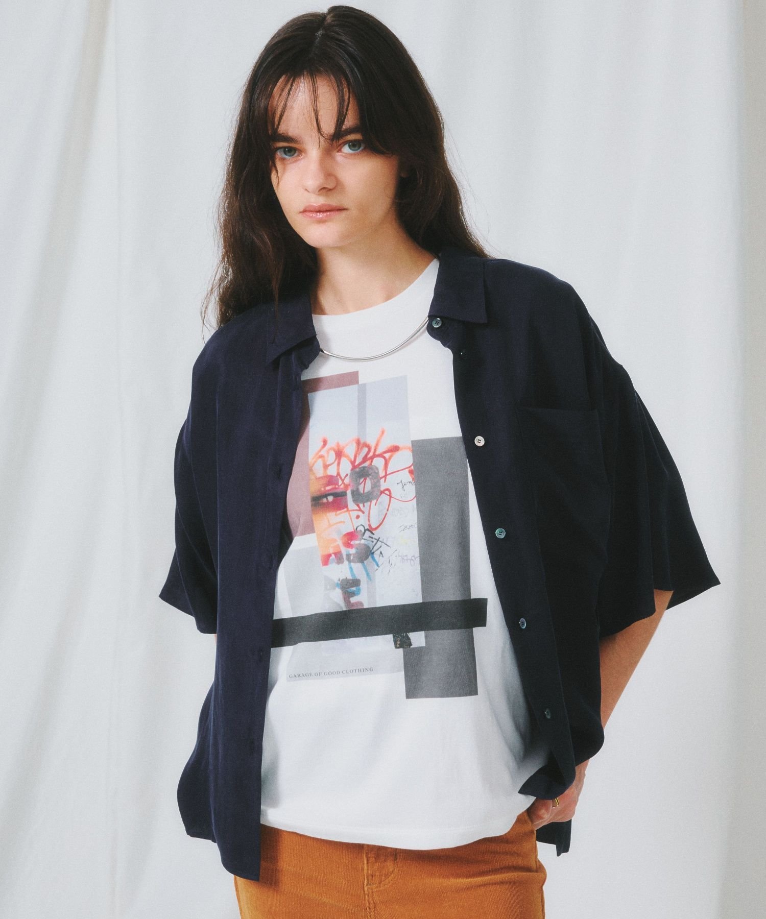 【日本製】アートグラフィックTシャツ ガレージ オブ グッド クロージング トップス カットソー・Tシャツ