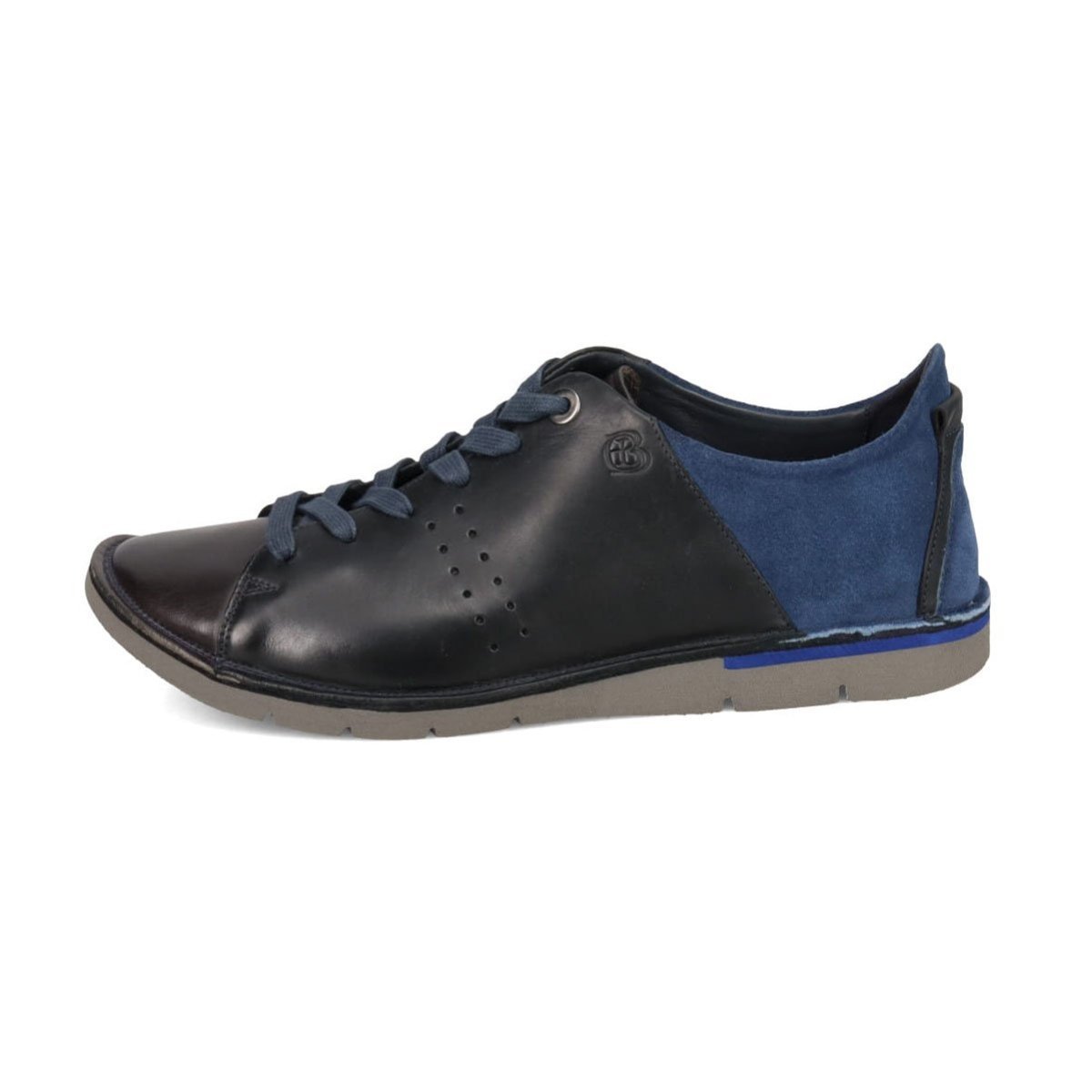 LANVIN en Bleu ステッチダウンスニーカー マドラス シューズ・靴 スニーカー ブラック ホワイト