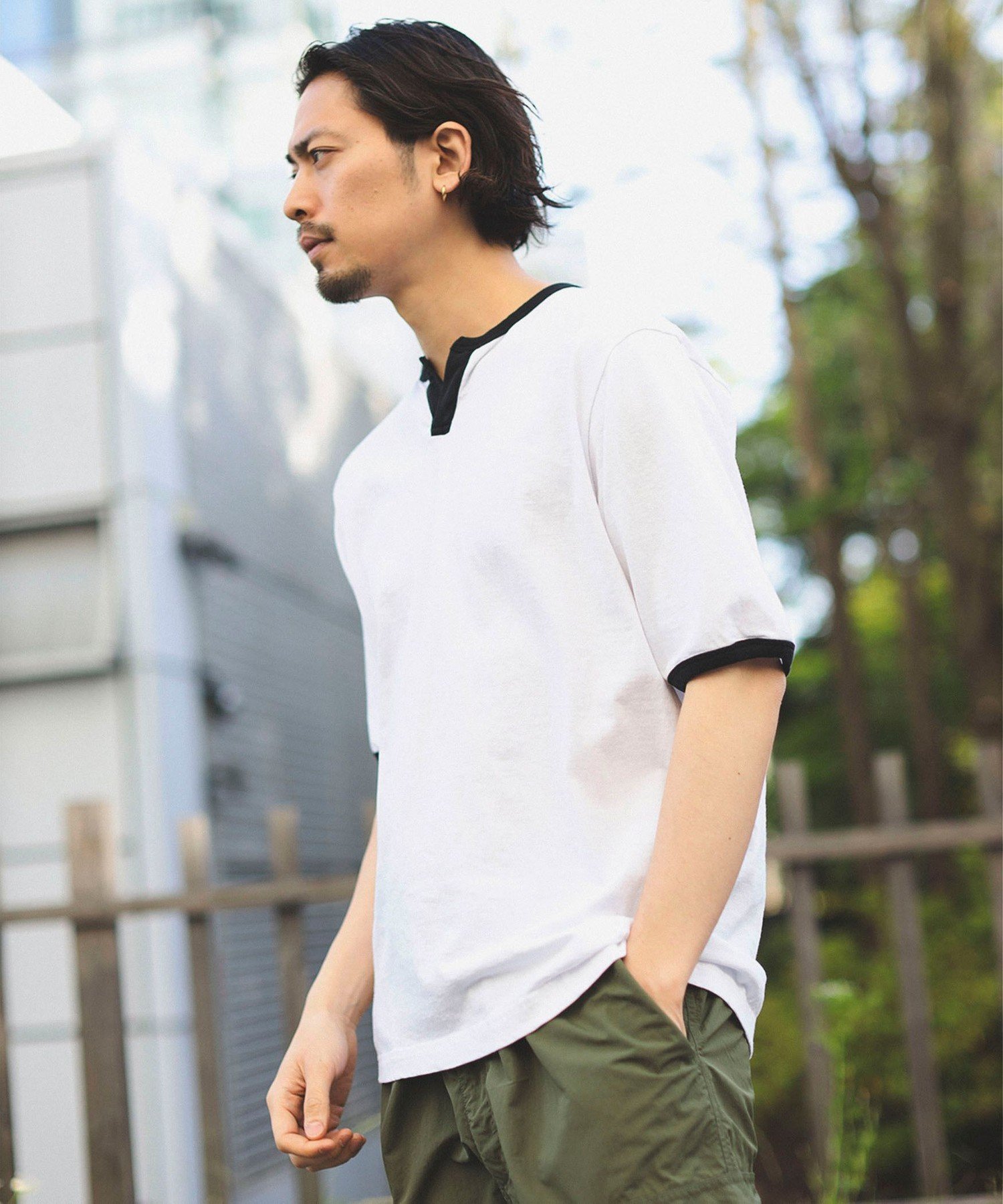 B:MING by BEAMS WALLA WALLA SPORT / スプリットネック リンガー Tシャツ ビーミング ライフストア バイ ビームス トップス カットソ..