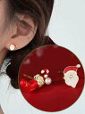 【SALE/20%OFF】Coo+i クリスマスモチーフピアス サンタ スレンダー アクセサリー・腕時計 ピアス ゴールド