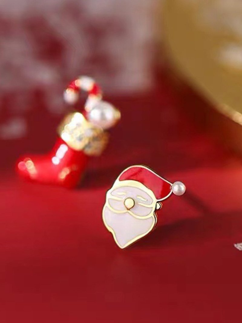 クリスマスモチーフピアス サンタ スレンダー アクセサリー・腕時計 ピアス ゴールド