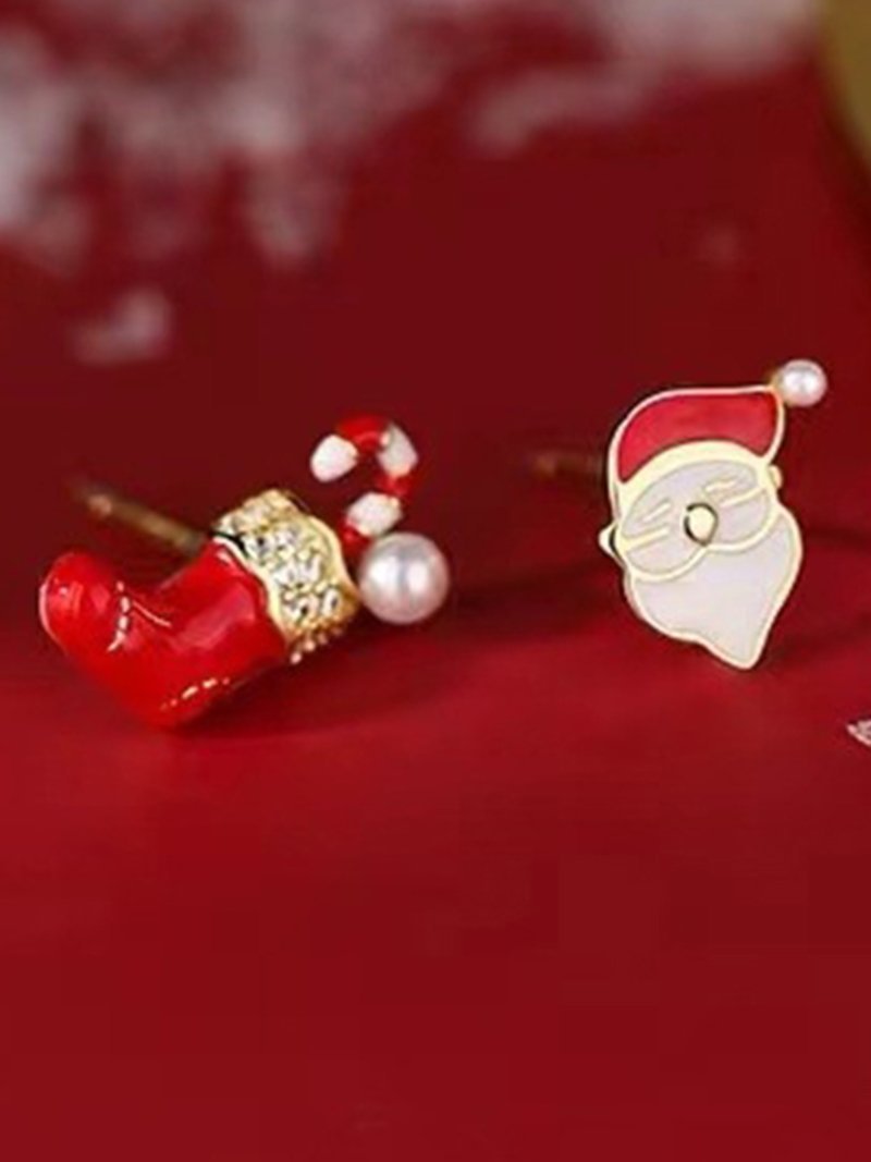 クリスマスモチーフピアス サンタ スレンダー アクセサリー・腕時計 ピアス ゴールド