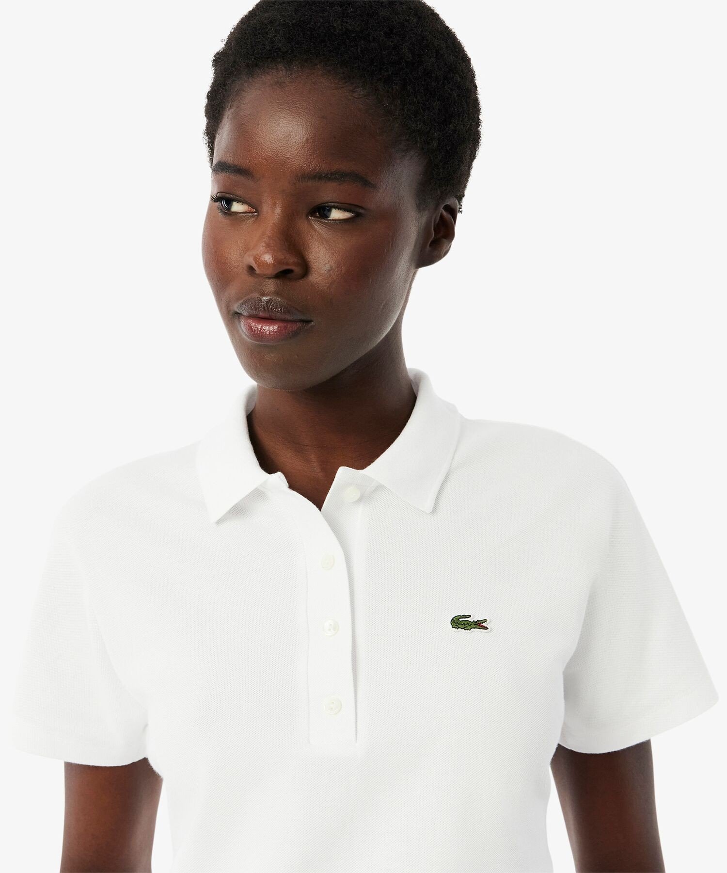 【SALE／30%OFF】LACOSTE サイドシームギャザー ドロストコード キモノスリーブポロシャツ ラコステ トップス ポロシャツ ホワイト【送料無料】